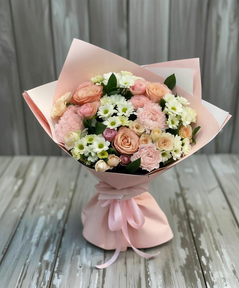 Букет цветов из: Гвоздики, Розы и Хризантемы в Сурске