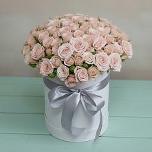 Цветочная композиция из Розы в шляпной коробке в Сурске