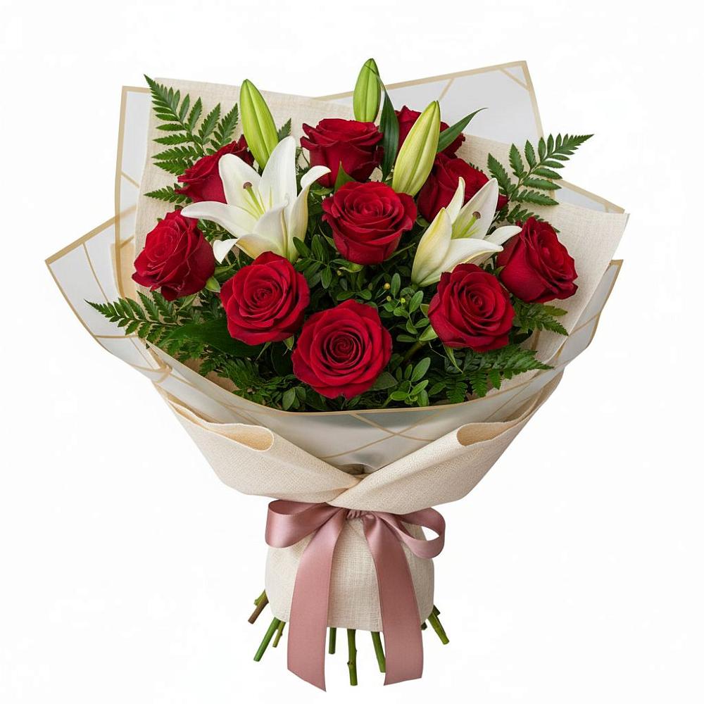 Букет цветов из: Лилии и Розы в Сурске