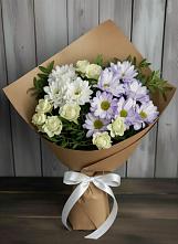 Букет цветов из:  Хризантемы и Розы в Сурске