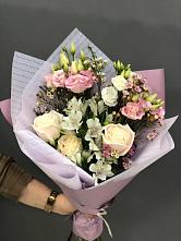 Букет цветов из:  Альстромерии, Розы и Лизиантусы #REPLACE_PRED# Сурске