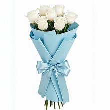 Букет 7 белых роз Проуд в Сурске