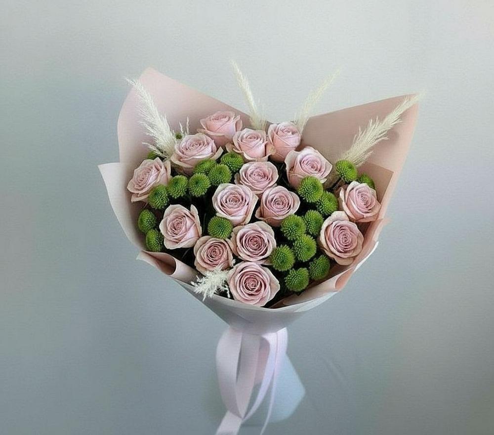 Букет цветов из: Розы и Хризантемы в Сурске