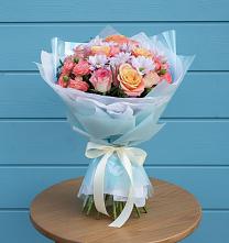 Букет цветов из:  Хризантемы и Розы в Сурске